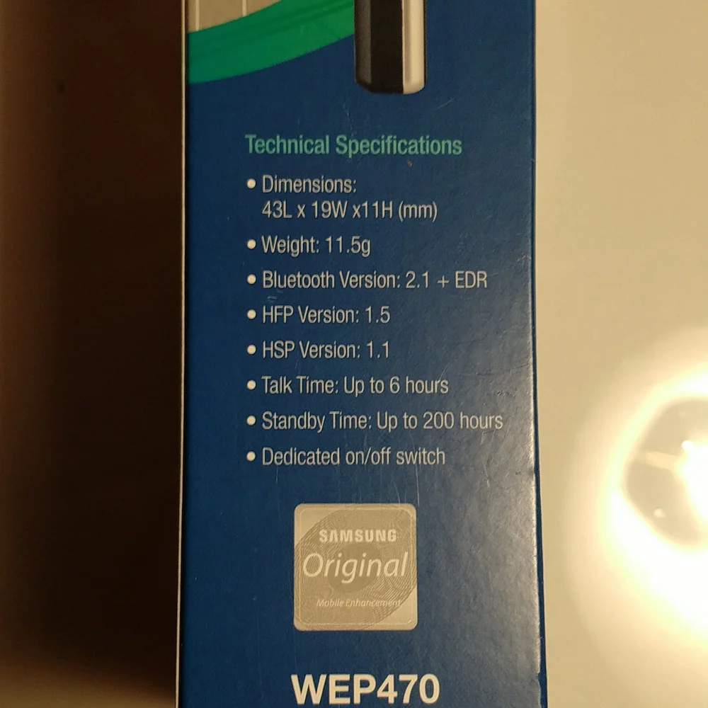 Samsung WEP470 Bluetooth Headset